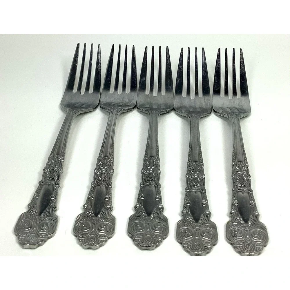5 Reed & Barton 18/10 Stainless‎ Flatware RENAISSANCE Salad Forks